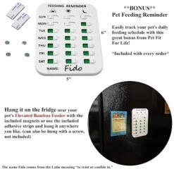 Pet Fit For Life Raised Dog Bowl - Elevated Dog Bowls Enhance Your Pet's Comfort - Naturally Sourced Bamboo Dog Bowl Stand, Both Food And Water Holder With 2 Sets Of Bowls -Zoo Shop 51AYzX2JwkL