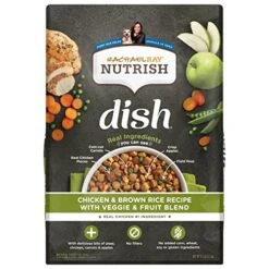 Rachael Ray Nutrish Dish Premium Dry Dog Food, Chicken & Brown Rice Recipe With Veggies & Fruit, 11.5 Pound
