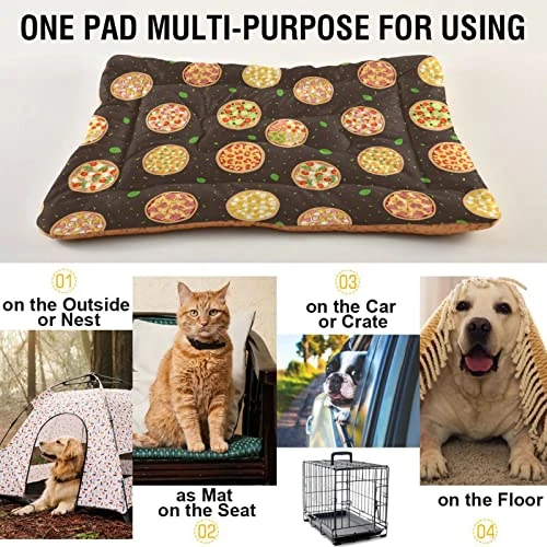 Food Pizza Dog Bed Cat Bed Soft Comfortable Pet Bed Non-Slip Calming Kennel Pad For Small Medium Large Dogs Cats 2116504 7 Food Pizza Dog Bed Cat Bed Soft Comfortable Pet Bed Non-Slip Calming Kennel Pad For Small Medium Large Dogs Cats 2116504 - Image 5