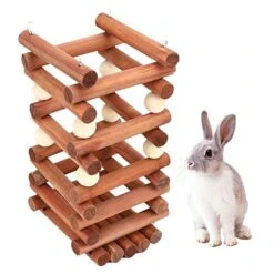 KUIDAMOS Convenient Eco-friendly Pet Grass Stand Beautiful Wood Material For Guinea Pig