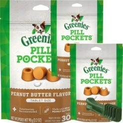 Greenies Bundle Pack Pill Pocket Tablet For Dogs (3 Pack) Flavored Dog Treats (90 Tablets) Bundle With 1 Dental Chew (Variety Bundle) -Zoo Shop 51B9Hh6xIZL. AC