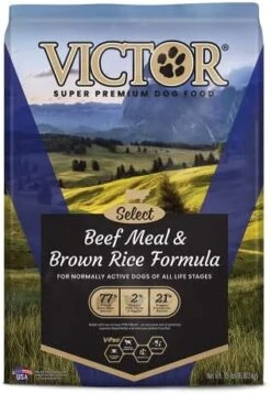 Victor Super Premium Dog Food – Select - Beef Meal & Brown Rice Formula – Gluten Free Beef Meal Dry Dog Food For All Normally Active Dogs Of All Life Stages, 5 Lbs -Zoo Shop 51BGuoAhQzL. AC