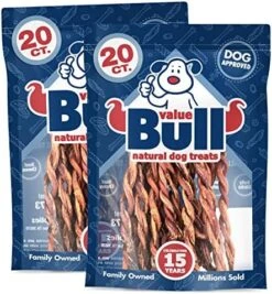 ValueBull Pizzle Twists, Premium Lamb, 100 Count - Natural Dog Treats, Grass-Fed -Zoo Shop 51BHt h0rTL. AC
