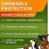 Natural Flea And Tick Prevention Chews For Dogs - Chewable Tablets For Dogs - All Breeds And Ages - Made In USA Flea And Tich Remover Supplement - Bacon - 120 Treats -Zoo Shop 51BWZc6JznL
