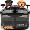 SIBAYS 9L 300OZ 2.4GAL Dog Water Fountain For Large Dogs,3 Sprouts Pet Water Fountain For Dogs,Multi Pets,3 In 1 Light,Automaticlly Super Quiet,4 Layer Filter,BPA-Free Material 1 SIBAYS 9L 300OZ 2.4GAL Dog Water Fountain For Large Dogs,3 Sprouts Pet Water Fountain For Dogs,Multi Pets,3 In 1 Light,Automaticlly Super Quiet,4 Layer Filter,BPA-Free Material -Zoo Shop 51BXtWJ7ylL