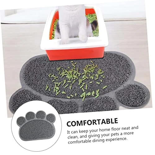 Hohopeti 2pcs Cat Mat Cat Litter Mat Dog Training Pads Puppy Washing Mat Anti-Skid Dog Pad Cat Drinking Bowl Pad PVC Food Mat Small Animals PVC Grey Water Proof Pet Feeding Mat Cat Food Pad 5 Hohopeti 2pcs Cat Mat Cat Litter Mat Dog Training Pads Puppy Washing Mat Anti-Skid Dog Pad Cat Drinking Bowl Pad PVC Food Mat Small Animals PVC Grey Water Proof Pet Feeding Mat Cat Food Pad - Image 3