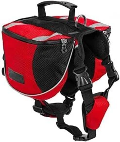 Lifeunion Polyester Dog Saddlebags Pack Hound Travel Camping Hiking Backpack Saddle Bag For Small Medium Large Dogs (Orange,L) -Zoo Shop 51BcvR0LhGS. AC