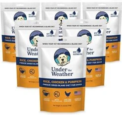 Under The Weather Easy To Digest Bland Diet For Sick Dogs - Contains Electrolytes - Gluten Free, All Natural, Freeze Dried 100% Human Grade Meats - Rice, Chicken & Pumpkin -Zoo Shop 51BiKKihgWL. AC