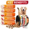 Omega 3 For Dogs - Dog Skin And Coat Supplement - Fish Oil For Dogs Chews - Allergy And Dog Itch Relief - Dog Anti Shedding Supplement - Dog Dry Skin Treatment - Salmon Oil - Made In USA - 120 Treats -Zoo Shop 51BnklgjphL