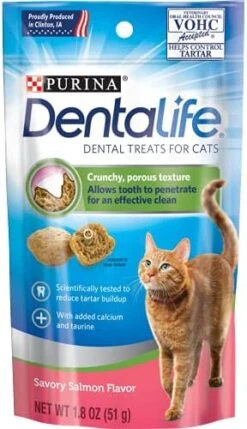 Purina DentaLife Made In USA Facilities Cat Dental Treats, Tasty Chicken Flavor - 19 Oz. Pouch -Zoo Shop 51CGPGlnpAL. AC 1