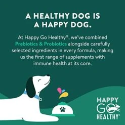 Happy Go Healthy Gut Health Supplements For Dogs | Prebiotic & Probiotic Food Topper With Ginger Root, Icelandic Seaweed, And Organic Kelp | All Breeds And Sizes | 60 Count 21 Happy Go Healthy Gut Health Supplements For Dogs | Prebiotic & Probiotic Food Topper With Ginger Root, Icelandic Seaweed, And Organic Kelp | All Breeds And Sizes | 60 Count -Zoo Shop 51CNPovkAzL