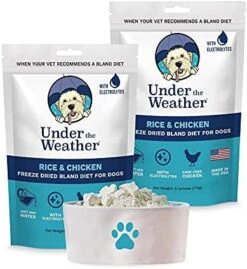 Under The Weather Easy To Digest Bland Diet For Sick Dogs - Contains Electrolytes - Gluten Free, All Natural, Freeze Dried 100% Human Grade Meats - Rice, Chicken & Pumpkin -Zoo Shop 51CNrP73IUL. AC