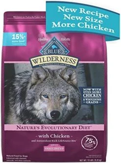 Blue Buffalo Wilderness High Protein Natural Small Breed Adult Dry Dog Food Plus Wholesome Grains, Chicken 13 Lb Bag -Zoo Shop 51CROj9HYlL. AC