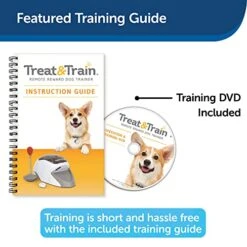 PetSafe Treat & Train - Remote Treat Dispensing Dog Training System, Positive Reinforcement, Calm Behavior, Distraction Avoidance, Includes Training DVD, Target Wand & Remote, For Dogs 6 Months & Up, 16 X 7 X 8 Inches, White -Zoo Shop 51CjW22fMEL