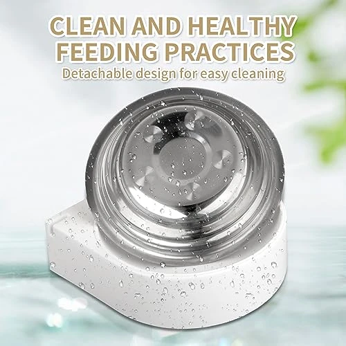 LZHPET 5L Automatic Pet Feeder For Cats & Dogs, Dispense 1-7 Timed Meals Of Dry Food, Lockable Lid, Stainless Steel Bowl, Dual Power Mode, 20s Meal Call, For Small To Medium-Sized Dogs, Puppies, White 6 LZHPET 5L Automatic Pet Feeder For Cats & Dogs, Dispense 1-7 Timed Meals Of Dry Food, Lockable Lid, Stainless Steel Bowl, Dual Power Mode, 20s Meal Call, For Small To Medium-Sized Dogs, Puppies, White - Image 4