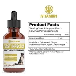 Natural Yeast Infection Treatment For Dogs | Supports Healthy Itch Relief, Inflammation Relief, Allergy Relief & More | Dog Yeast Ear Infection Treatment | Dog Itch Relief | Dog Allergy Relief -Zoo Shop 51CzL28hI2L