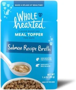 WholeHearted Salmon Recipe Broth Flavor-Boosting Wet Cat Meal Topper, 1.4 Oz., Case Of 12 -Zoo Shop 51D8ZgafLZL. AC