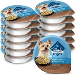 Blue Buffalo Delights Natural Adult Small Breed Wet Dog Food Cup, Roasted Chicken Flavor In Hearty Gravy 3.5-oz (Pack Of 12) -Zoo Shop 51DCu0lcsqL. AC