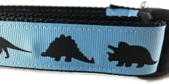 Dinosaur Dog Collar, Caninedesign, Green, T-Rex, Stegosaurus, Triceratops, 1 Inch Wide, Adjustable, Nylon, Medium And Large (Medium 13-19") -Zoo Shop 51DGguUag1L. AC