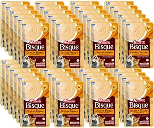 INABA Churu Bisque Lickable Treats For Cats, Creamy Purée Bisque With Vitamin E & Green Tea Extract, 1.4 Ounces Per Pouch, (48 Servings), Chicken With Beef Recipe 10 INABA Churu Bisque Lickable Treats For Cats, Creamy Purée Bisque With Vitamin E & Green Tea Extract, 1.4 Ounces Per Pouch, (48 Servings), Chicken With Beef Recipe - Image 8