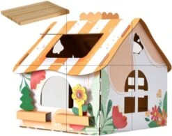 Cardboard Cat House: All-Season DIY Semi-Enclosed Design Scratching Board High-Density Creative Cottage Playhouse Toys Indoor Decor (Not Scratching Board,Hot Dog Fast Food Truck) -Zoo Shop 51DP6cVRYJL. AC