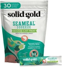 Solid Gold Lickable Cat Treats - Chicken SeaMeal Squeeze Squeezable Cat Treats For Indoor Cats 30 Pack - Made With Fiber-Rich Seaweed For Digestive Health For Immune Support - 3 Oz / 30 Count -Zoo Shop 51DRBGE4H L. AC