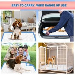 Pheo Care 23.6''x23.6''-158Ct Large Dog Pee Pads,New Improved 4 Corners Fixed Stickers,Thicken Super Absorbent Quick Dry Leak-Proof Disposable Gel Pads,Unscented Training Pads For Dogs,Cats,House Pets -Zoo Shop 51DZWulmugL