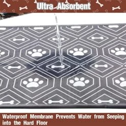 KOOLTAIL Dog Mat For Food And Water Bowls, 2 Pack Waterproof Pet Feeding Mat For Floors, Non Slip Mat For Puppy Cats -Zoo Shop 51DoSX8NfIL