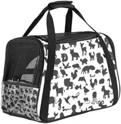 Pet Carrier Blue Seafood Pattern Soft-Sided Pet Travel Carriers For Corgi,Cats,Dogs Puppy Comfort Portable Foldable Pet Bag Airline Approved -Zoo Shop 51DpXulku0L. AC
