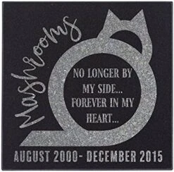 Personalized Pet Memorial Stone - Granite Dog Grave Marker | 6x6 |Sympathy Poem, Loss Of Dog Gift, Indoor - Outdoor Tombstone Headstone - Cat Grave Marker W/Pet Name #S10 -Zoo Shop 51DqJtCbdIL. AC
