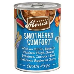 Merrick Grain Free Wet Dog Food, Smothered Comfort Canned Dog Food - 12.7 Ounce (Pack Of 12)