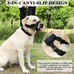 Barkless Dog Muzzle, Soft Padded Comfy Muzzle For Biting And Chewing, Adjustable Muzzle For Small, Medium, Large Dogs Corgi Labrador, Allows Drinking And Panting -Zoo Shop 51Dx60g1cWL