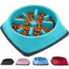 Gorilla Grip Slip Resistant Slow Feeder Cat And Dog Bowl, Slows Down Pets Eating, Prevent Overeating, Feed Small, Large Pets, Fun Puzzle Design, Dogs Cats Bowls For Dry And Wet Food, 2 Cups, Turquoise 1 Gorilla Grip Slip Resistant Slow Feeder Cat And Dog Bowl, Slows Down Pets Eating, Prevent Overeating, Feed Small, Large Pets, Fun Puzzle Design, Dogs Cats Bowls For Dry And Wet Food, 2 Cups, Turquoise -Zoo Shop 51E8adPwrIL