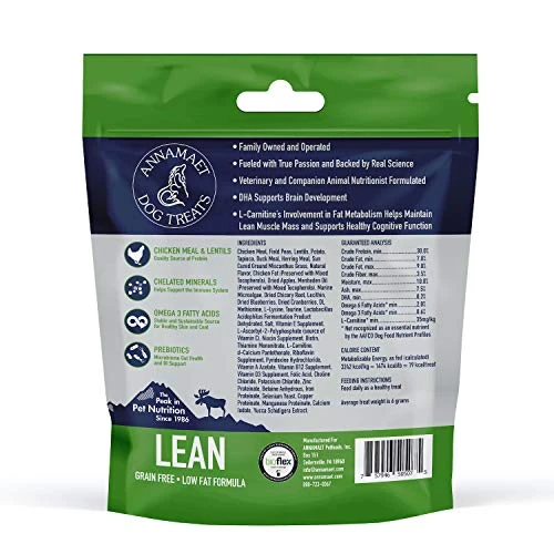 Annamaet Grain-Free Lean Dog Treats Reduced Fat Formula With Chicken & Duck, 7-oz Bag 4 Annamaet Grain-Free Lean Dog Treats Reduced Fat Formula With Chicken & Duck, 7-oz Bag - Image 2