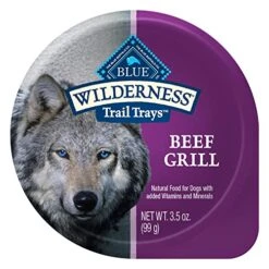 Blue Buffalo Wilderness Trail Trays High Protein, Natural Adult Wet Dog Food Cups, Beef Grill 3.5-oz (Pack Of 12) -Zoo Shop 51EGOV6yOWL