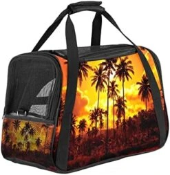 Pet Carrier Blue Seafood Pattern Soft-Sided Pet Travel Carriers For Corgi,Cats,Dogs Puppy Comfort Portable Foldable Pet Bag Airline Approved -Zoo Shop 51EHsge18sL. AC