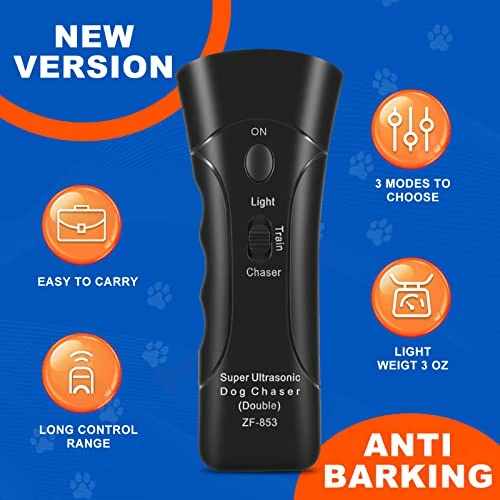 Anti Barking Device, 3 Mode Upgraded Dual Sensor Dog Barking Control Devices, 33Ft Ultrasonic Dog Barking Deterrent Pet Behavior Training Tool For Almost Dogs Indoor Outdoor 8 Anti Barking Device, 3 Mode Upgraded Dual Sensor Dog Barking Control Devices, 33Ft Ultrasonic Dog Barking Deterrent Pet Behavior Training Tool For Almost Dogs Indoor Outdoor - Image 6