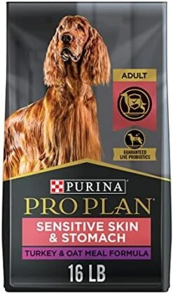 Purina Pro Plan Sensitive Skin And Sensitive Stomach Dog Food With Probiotics For Dogs, Lamb & Oat Meal Formula - 4 Lb. Bag -Zoo Shop 51EZFEAijYS. AC 1