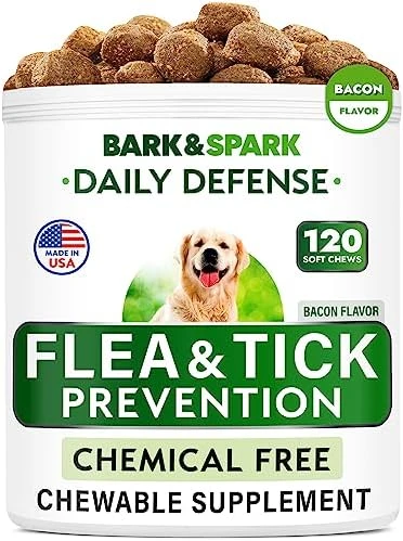 Flea And Tick Prevention For Dogs Chewable Tablets - All Natural Flea & Tick Chews - Flea Chewables Pills For Dogs - All Breeds And Ages - Made In USA - Bacon - 120 Treats 9 Flea And Tick Prevention For Dogs Chewable Tablets - All Natural Flea & Tick Chews - Flea Chewables Pills For Dogs - All Breeds And Ages - Made In USA - Bacon - 120 Treats - Image 7