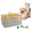 Xingfa Personalized Dog Toy Basket With Name,Paw Prints Pet Food Storage Container,Dog Toy Bin Storage,Dog Toy Box For Small Dogs,New Puppy Supplies (S 31X21X12cm) 2 Xingfa Personalized Dog Toy Basket With Name,Paw Prints Pet Food Storage Container,Dog Toy Bin Storage,Dog Toy Box For Small Dogs,New Puppy Supplies (S 31X21X12cm) -Zoo Shop 51EdnKhpQ9L
