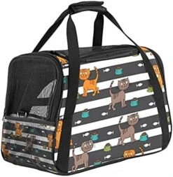 Pet Carrier Cute Cat Fish Food Pattern Soft-Sided Pet Travel Carriers For Cats,Dogs Puppy Comfort Portable Foldable Pet Bag Airline Approved 28 Pet Carrier Cute Cat Fish Food Pattern Soft-Sided Pet Travel Carriers For Cats,Dogs Puppy Comfort Portable Foldable Pet Bag Airline Approved -Zoo Shop 51EfLLrgE5S. AC