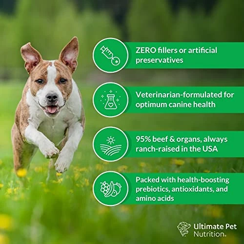 ULTIMATE PET NUTRITION Nutra Complete, 100% Freeze Dried Veterinarian Formulated Raw Dog Food With Antioxidants Prebiotics And Amino Acids, (Beef, 5 OZ) 4 ULTIMATE PET NUTRITION Nutra Complete, 100% Freeze Dried Veterinarian Formulated Raw Dog Food With Antioxidants Prebiotics And Amino Acids, (Beef, 5 OZ) - Image 2