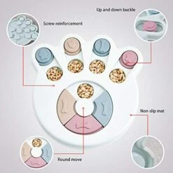 NENGISK Dog Slow Feeder, Food Treat Dispenser, Interactive Training Toy, Playing Feeder, Improve Intelligence, Fun Puzzle Game Toy For Pets, Aid Pets Digestion ABS Colorful Medium Size (Green) -Zoo Shop 51EozGApJWL