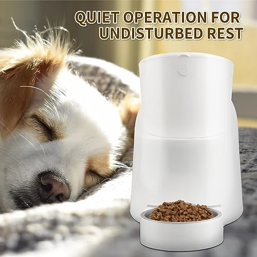 LZHPET 5L Automatic Pet Feeder For Cats & Dogs, Dispense 1-7 Timed Meals Of Dry Food, Lockable Lid, Stainless Steel Bowl, Dual Power Mode, 20s Meal Call, For Small To Medium-Sized Dogs, Puppies, White 9 LZHPET 5L Automatic Pet Feeder For Cats & Dogs, Dispense 1-7 Timed Meals Of Dry Food, Lockable Lid, Stainless Steel Bowl, Dual Power Mode, 20s Meal Call, For Small To Medium-Sized Dogs, Puppies, White - Image 7