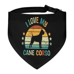 GENERIC Cane Corso Pattern Pet Bandana Collar - Scarf Collar - Art Dog Bandana Minimal Head Cicumference