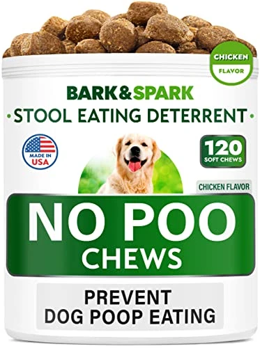NO Poo Treats - Prevent Dog Poop Eating - Coprophagia Treatment - Stool Eating Deterrent - Probiotics & Enzymes - Digestive Health + Breath Aid - Made In USA - 120 Chews 3 NO Poo Treats - Prevent Dog Poop Eating - Coprophagia Treatment - Stool Eating Deterrent - Probiotics & Enzymes - Digestive Health + Breath Aid - Made In USA - 120 Chews