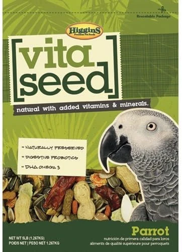 Higgins Vita Seed Parrot Food 5 Lb Bag, Great For Large Parrots, Macaws And All Large Birds 4 Higgins Vita Seed Parrot Food 5 Lb Bag, Great For Large Parrots, Macaws And All Large Birds - Image 2
