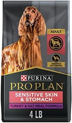 Purina Pro Plan Sensitive Skin And Stomach Dog Food With Probiotics For Dogs, Turkey & Oat Meal Formula - 4 Lb. Bag -Zoo Shop 51F5dXmV2ZS. AC