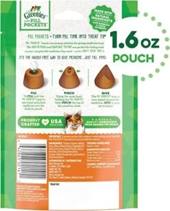 Greenies 3 Pack Of Feline Chicken Flavored Pill Pockets, 1.6 Ounces Per Pack