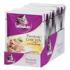 WHISKAS PURRFECTLY Chicken Wet Cat Food Chicken Entree Flavor 3 Ounces (Pack Of 24) -Zoo Shop 51F9NmhgGOL
